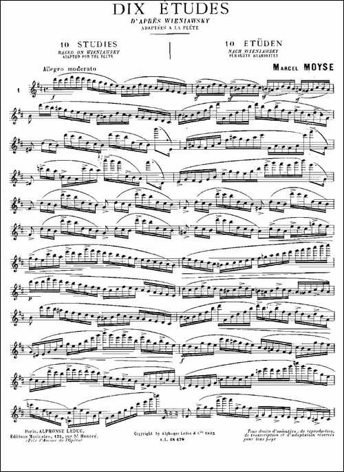 基于维尼亚夫斯基练习曲的10首长笛练习曲之1-Mo-长笛五线谱|长笛谱