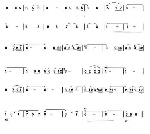 橄榄树-箫独奏曲-笛箫简谱|笛箫谱