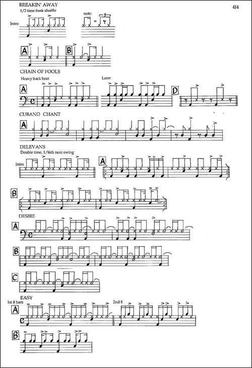 APPENDIXI - sample Drun Parts-爵士钢琴曲-钢琴谱
