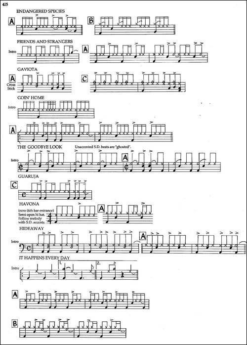 APPENDIXI - sample Drun Parts-爵士钢琴曲-钢琴谱