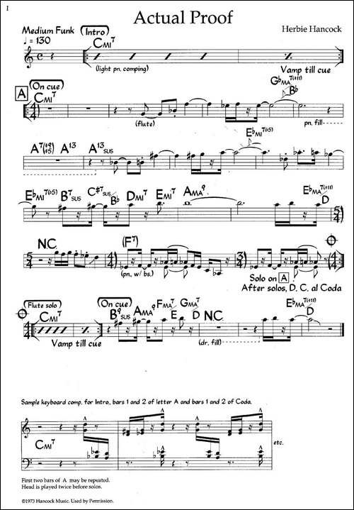 Actual Proof-爵士钢琴曲-钢琴谱