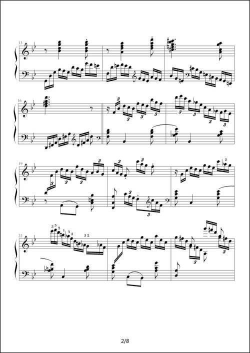 练习曲-Op.72 No.2-钢琴谱