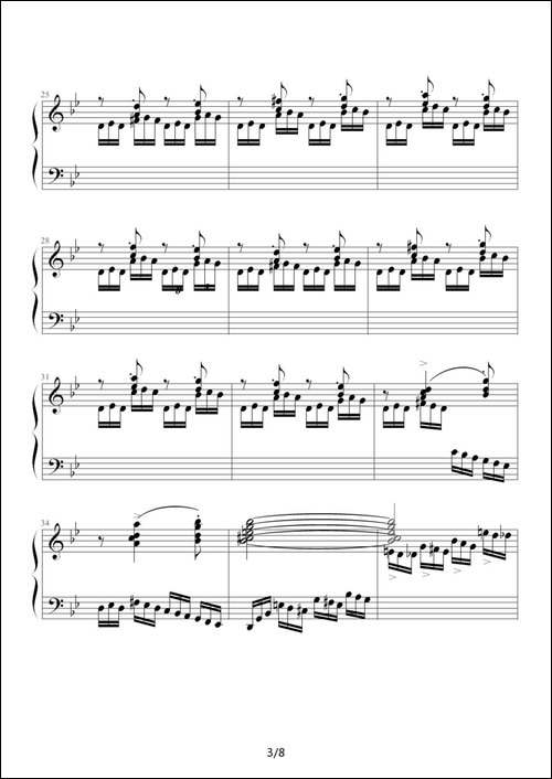 练习曲-Op.72 No.2-钢琴谱