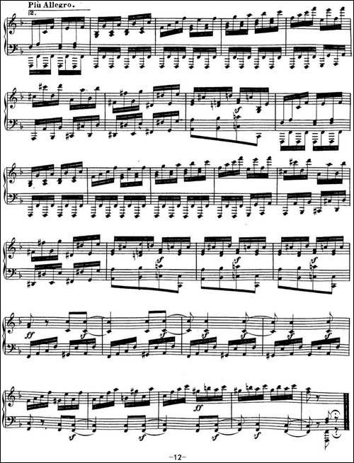 贝多芬钢琴奏鸣曲22 F大调 Op.54 F major-钢琴谱