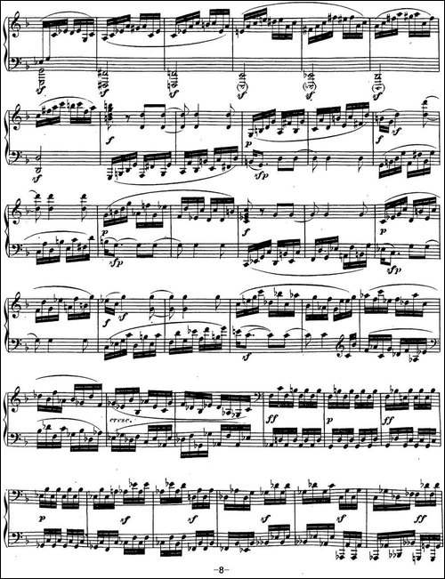 贝多芬钢琴奏鸣曲22 F大调 Op.54 F major-钢琴谱