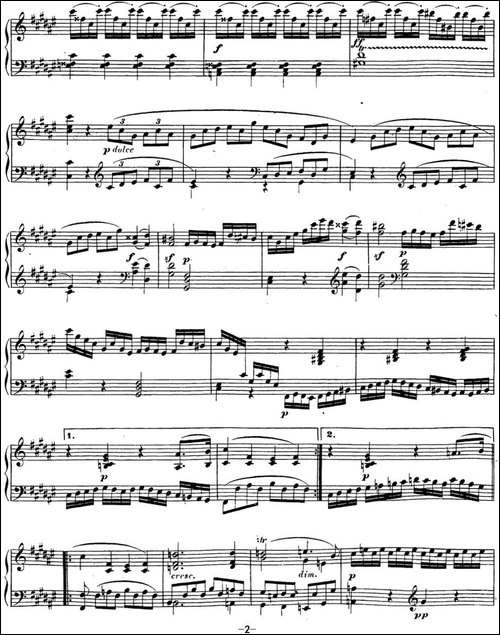 贝多芬钢琴奏鸣曲24 泰丽莎 升F大调 Op.78 F-sharp major-钢琴谱