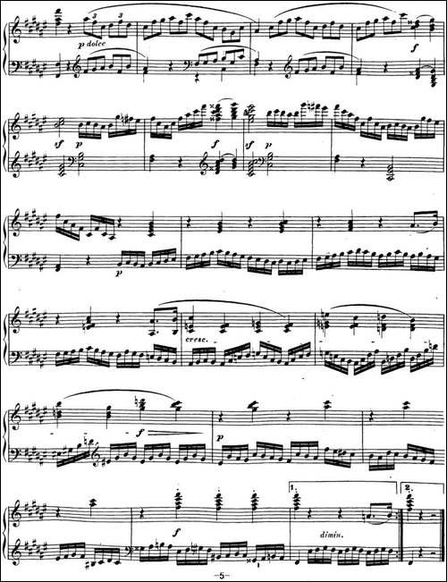 贝多芬钢琴奏鸣曲24 泰丽莎 升F大调 Op.78 F-sharp major-钢琴谱
