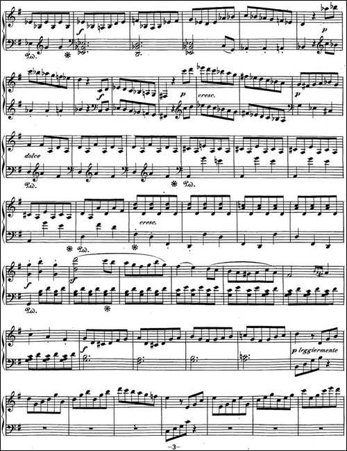 贝多芬钢琴奏鸣曲25 杜鹃 G大调 Op.79 G major-钢琴谱