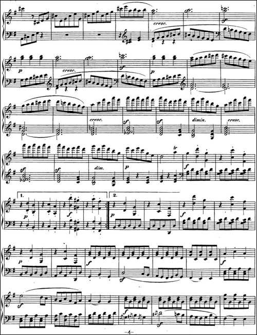 贝多芬钢琴奏鸣曲25 杜鹃 G大调 Op.79 G major-钢琴谱