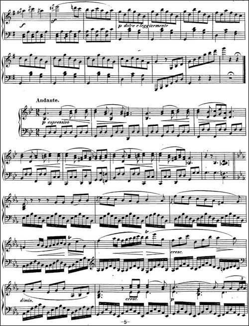 贝多芬钢琴奏鸣曲25 杜鹃 G大调 Op.79 G major-钢琴谱