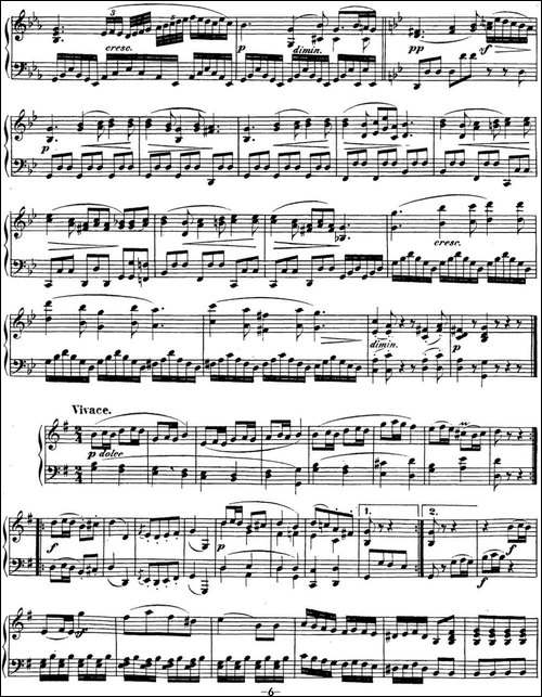 贝多芬钢琴奏鸣曲25 杜鹃 G大调 Op.79 G major-钢琴谱
