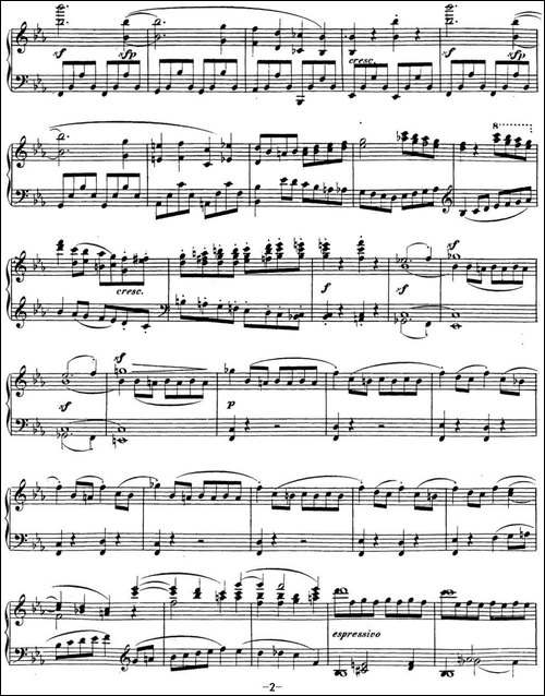 贝多芬钢琴奏鸣曲26 告别 降E大调 Op.81a E-flat major-钢琴谱