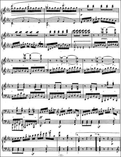 贝多芬钢琴奏鸣曲26 告别 降E大调 Op.81a E-flat major-钢琴谱