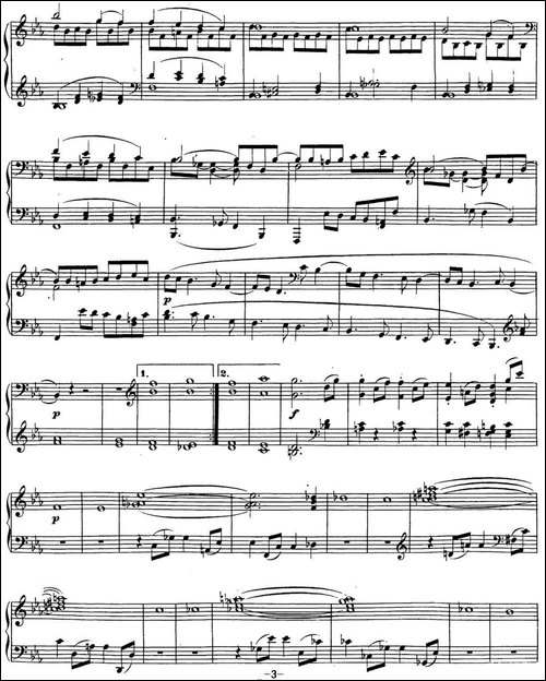 贝多芬钢琴奏鸣曲26 告别 降E大调 Op.81a E-flat major-钢琴谱