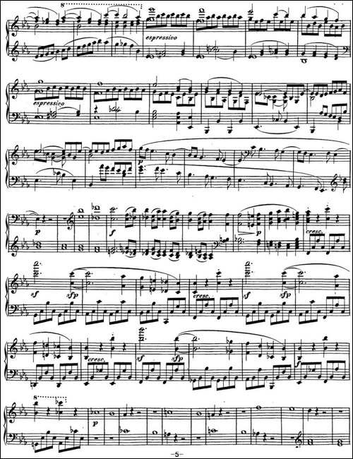 贝多芬钢琴奏鸣曲26 告别 降E大调 Op.81a E-flat major-钢琴谱