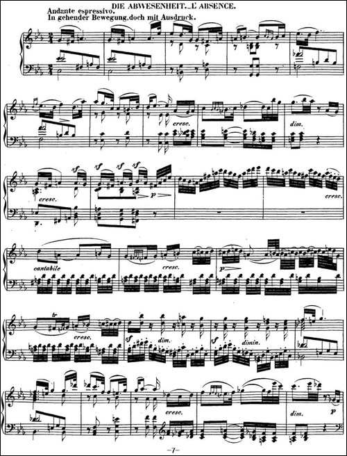 贝多芬钢琴奏鸣曲26 告别 降E大调 Op.81a E-flat major-钢琴谱