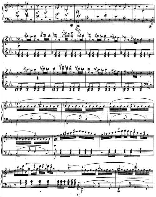 贝多芬钢琴奏鸣曲26 告别 降E大调 Op.81a E-flat major-钢琴谱