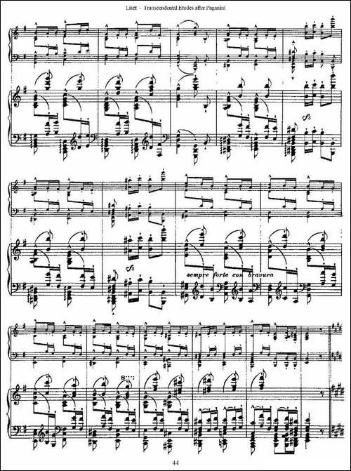 李斯特六首帕格尼尼练习曲之-五-钢琴谱