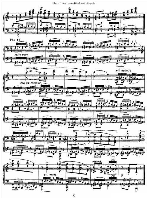 李斯特六首帕格尼尼练习曲之-六-钢琴谱