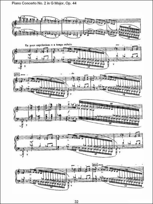 G大调第二钢琴协奏曲, Op.44第一乐章-二-钢琴谱