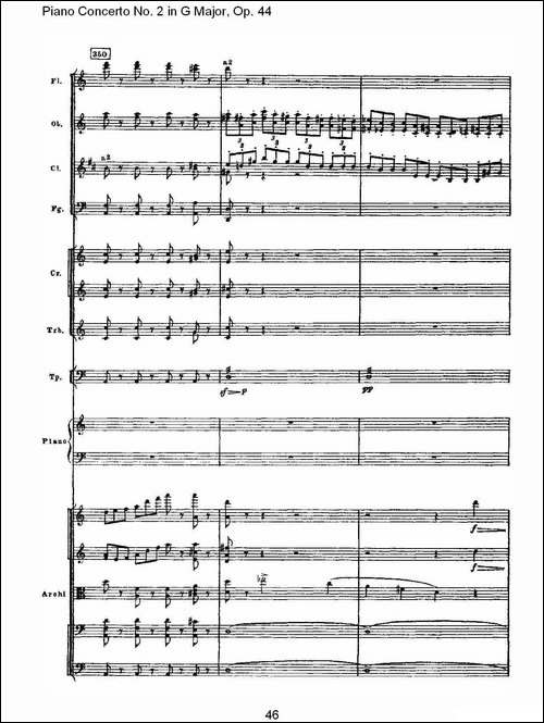 G大调第二钢琴协奏曲, Op.44第一乐章-二-钢琴谱