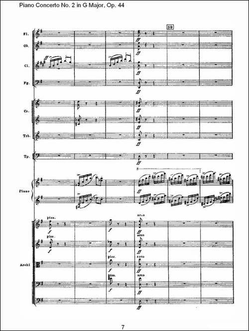 G大调第二钢琴协奏曲, Op.44第三乐章-一-钢琴谱