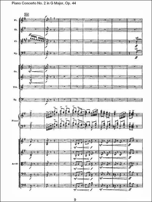 G大调第二钢琴协奏曲, Op.44第三乐章-一-钢琴谱