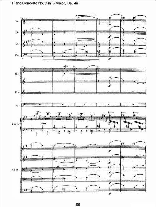G大调第二钢琴协奏曲, Op.44第三乐章-二-钢琴谱
