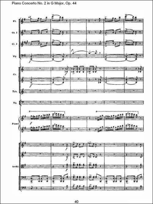 G大调第二钢琴协奏曲, Op.44第三乐章-二-钢琴谱