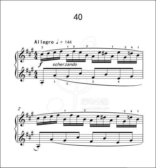 练习曲 40-克拉莫钢琴练习曲60首-钢琴谱