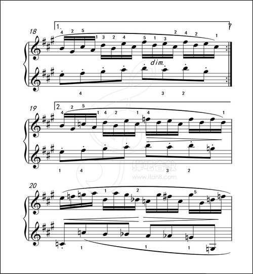 练习曲 40-克拉莫钢琴练习曲60首-钢琴谱