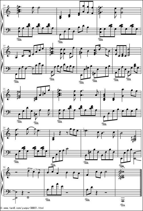 从前的我-电影《大圣归来》主题曲-钢琴谱