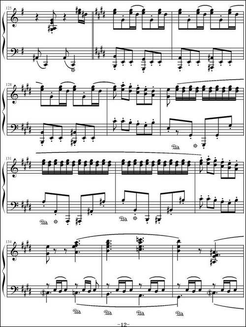 E大调回旋随想曲-门德尔松Op.14-钢琴谱