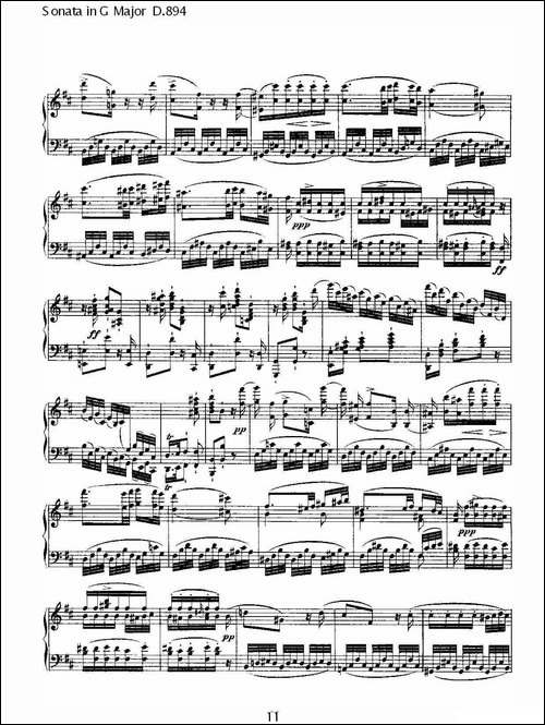 Sonata in G Major D.894-G大调奏鸣曲 D.894-钢琴谱