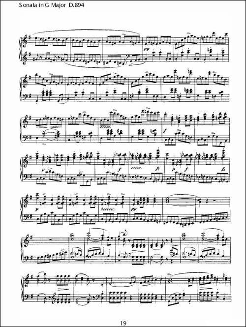 Sonata in G Major D.894-G大调奏鸣曲 D.894-钢琴谱