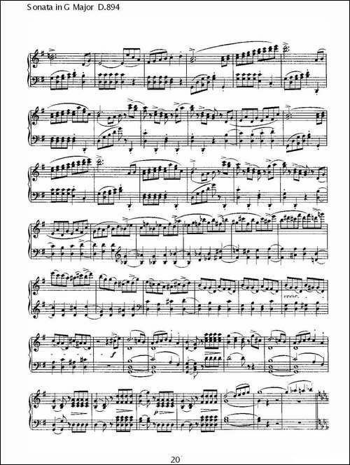 Sonata in G Major D.894-G大调奏鸣曲 D.894-钢琴谱