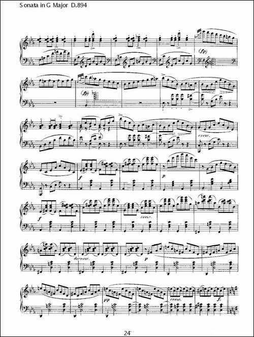 Sonata in G Major D.894-G大调奏鸣曲 D.894-钢琴谱