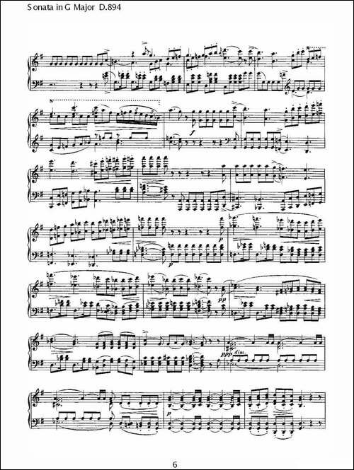 Sonata in G Major D.894-G大调奏鸣曲 D.894-钢琴谱