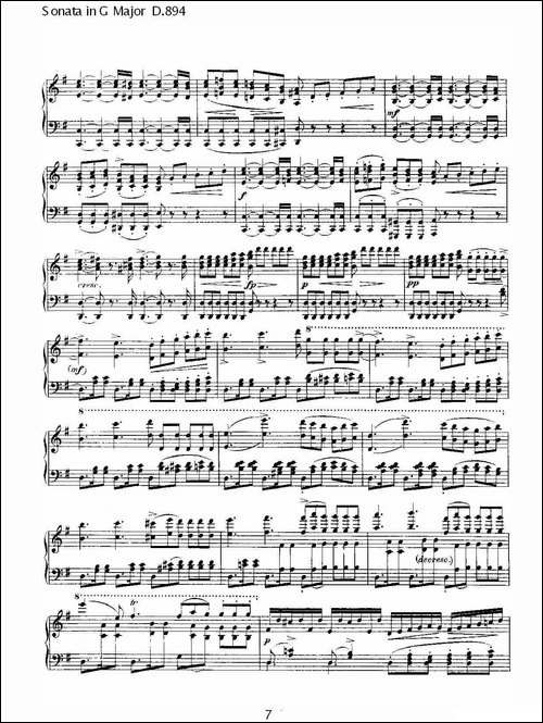 Sonata in G Major D.894-G大调奏鸣曲 D.894-钢琴谱