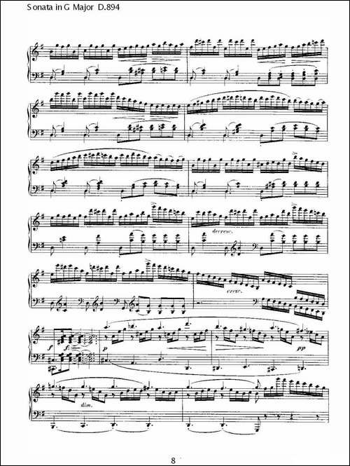 Sonata in G Major D.894-G大调奏鸣曲 D.894-钢琴谱