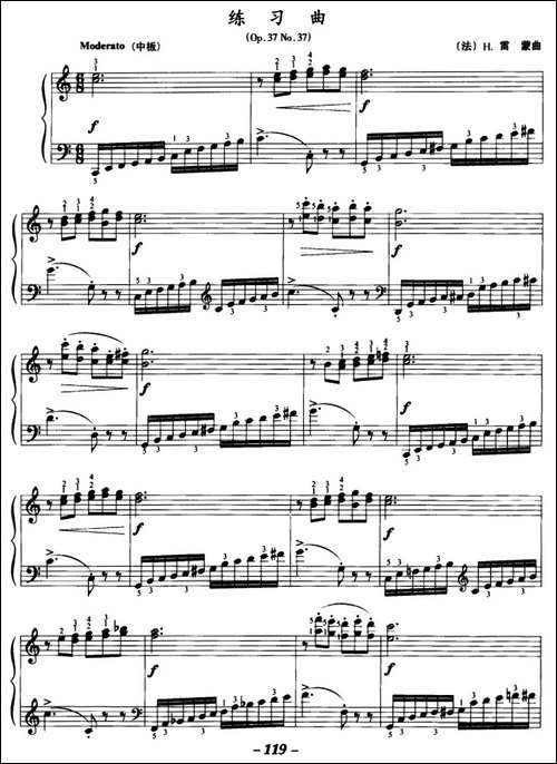 练习曲-Op.37No.37-钢琴谱