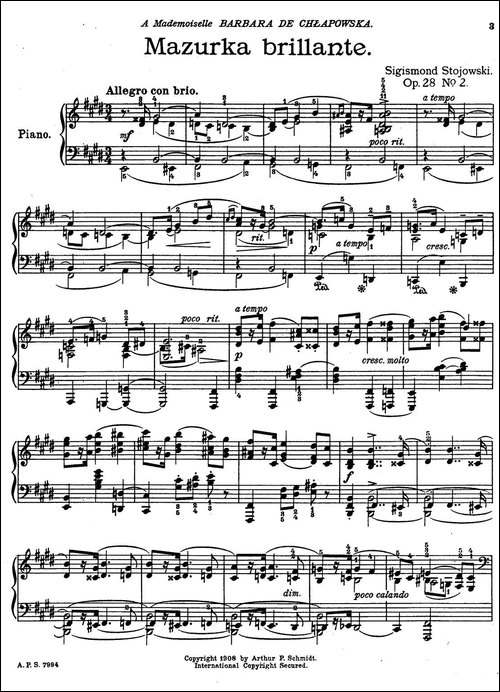 2首玛祖卡舞曲-2-Two Mazurkas Op.28 No.2-钢琴谱