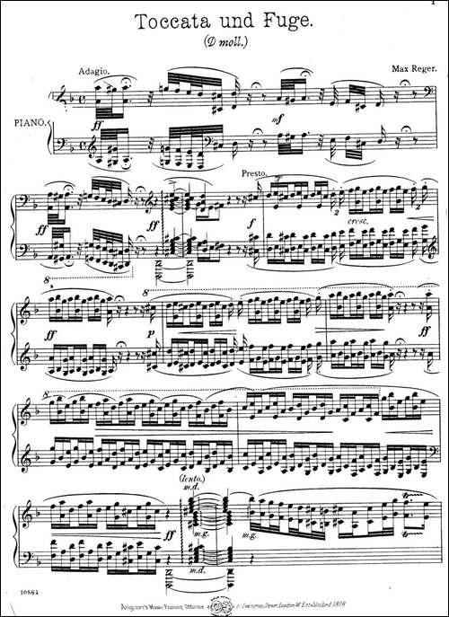 d小调托卡塔与赋格-BWV 565-钢琴谱