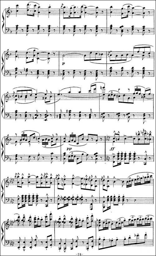 Carmen for Solo Piano-卡门全剧钢琴独奏版-No.14-钢琴谱