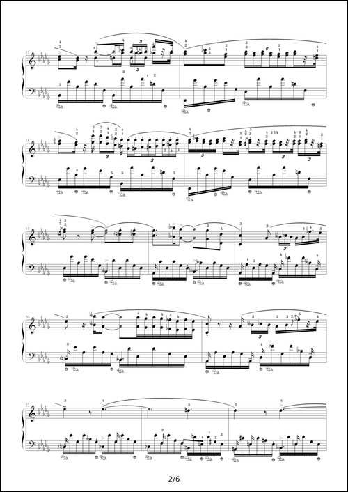 降D大调夜曲，Op.27,No.2-肖邦第8号夜曲-钢琴谱