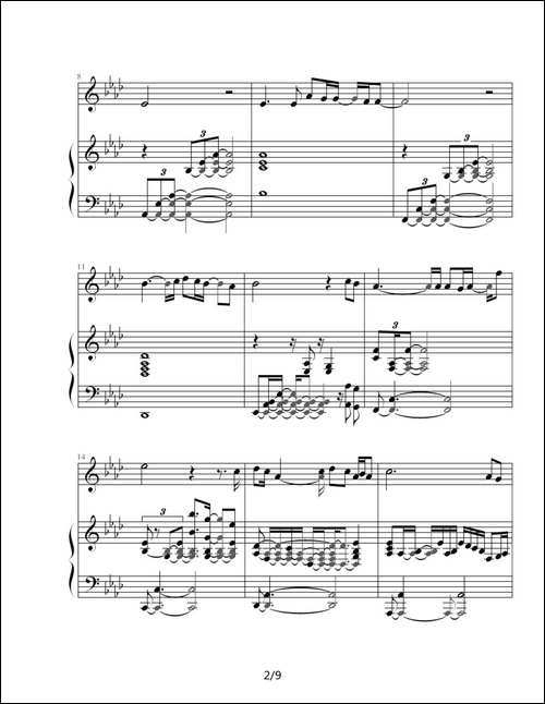 如果你听见我的歌-钢琴谱