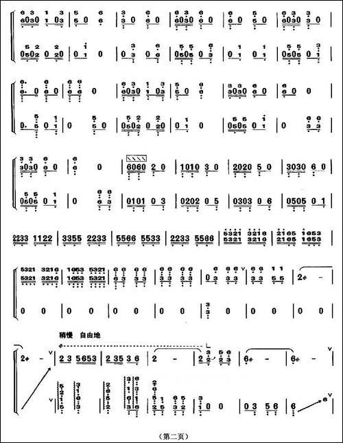剪羊毛-【上海筝会】考级四级曲目-简谱|古筝古琴谱