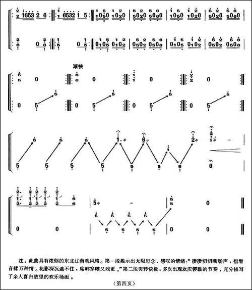 辽南情-【上海筝会】考级五级曲目-简谱|古筝古琴谱