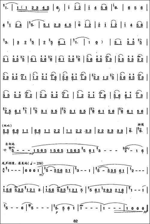 葫芦丝、巴乌六级考级曲目：小仆少--葫芦丝谱