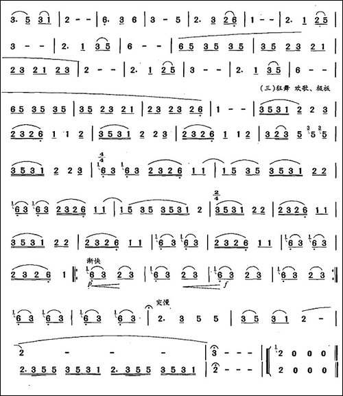 葫芦丝、巴乌九级考级曲目：红军留下一首歌-葫芦丝谱